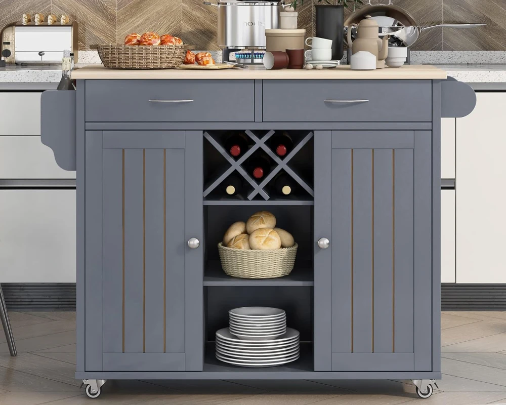kitchen island table with storage